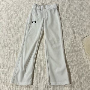 Under Armour youth xs YXS white baseball pants straight leg boys